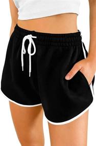 img 4 attached to 🩳 Womens Summer Shorts: AUTOMET Athletic Running Gym Casual Comfy Cotton Sweat Shorts for Workout