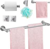 bathroom hardware 6 piece stainless steel towel logo