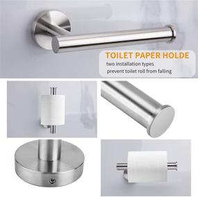 img 1 attached to Bathroom Hardware 6 Piece Stainless Steel Towel