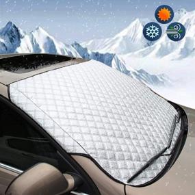img 4 attached to 🚗 Beicarin Car Windshield Cover: Ultra Thick Protective Windscreen Shield for All-Seasons - Snow Ice Frost Sun UV Dust Water Resistant - Perfect Fit for Cars SUVs, Year-Round Protection
