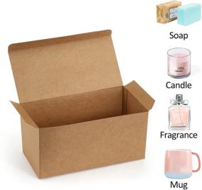 img 2 attached to 🎁 ValBox Premium Gift Boxes - 12 Pack of 9x4.5x4.5 Inches Brown Recycled Paper Kraft Favor Boxes for Party, Wedding, Thanksgiving, Gift, Crafting, Cupcake - Easy to Assemble Boxes