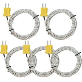 img 4 attached to Pack of 5 K Type Thermocouple Temperature Probes with Mini-Connector, Measure Range -50 to 400 Celsius, Compatible with TM902C/ TES1310