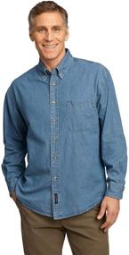 img 1 attached to Company Sleeve Value Denim Shirt Men's Clothing in Shirts