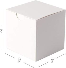 img 1 attached to 🎁 Pack of 100 Giftol Small White Fold Boxes - 3 x 3 x 3 inches Paper Gift Boxes for Bridesmaids Proposal, Bridal Birthday Party, and Christmas