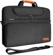 👜 domiso 10.1 inch laptop bag business briefcase waterproof messenger shoulder bag for 10.1"-10.5" laptops, tablets, ipad pro, ipad air, lenovo yoga book, asus, acer - black logo