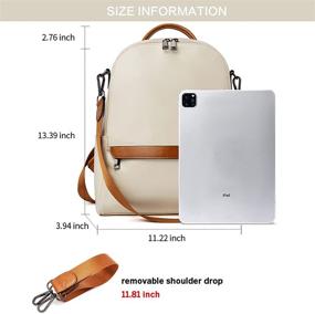 img 2 attached to Telena Backpack Leather Fashion Shoulder Women's Handbags & Wallets for Fashion Backpacks