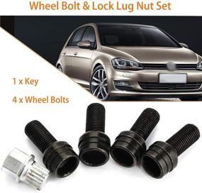 img 1 attached to Qlhshop 5шт./набор болтов крепления колеса M14 и заклёпанных гаек для VW Golf Jetta Beetle Passat Audi - 14мм (8D0601139F 8D0 601 139F 006)