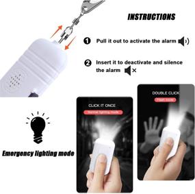 img 1 attached to 🔑 130dB Safesound Personal Alarm Keychain: USB Rechargeable Self Defense Device with LED Light for Women, Girls, Kids and Elderly - White