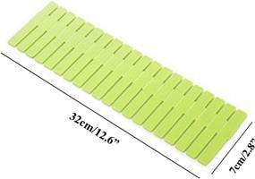 img 3 attached to 📦 40-Pack Adjustable Plastic DIY Drawer Organizer Grid Dividers - Green Storage Box Inserts for Underwear, Socks, Bras, Ties, Scarves, T-shirts, Ornaments, Makeup, Kitchen Cutlery