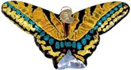 🦋 old world christmas ornaments: butterfly collection glass blown ornaments for christmas tree - swallowtail butterfly, multicolor - 2.5-inch size (12164) logo