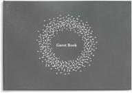 📔 clearstory metallic guest book - classy dots design, gunmetal color, white foil stamping & 100 lined pages logo