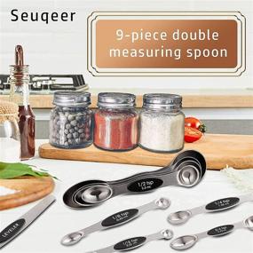 img 1 attached to Magnetic Measuring Spoon Sets - 9 Piece Stainless Steel Stackable Spoons for Accurate Measurements of Dry and Liquid Ingredients