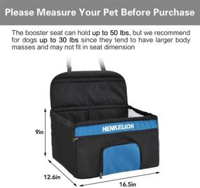 img 3 attached to 🐾 Henkelion Small Dog Car Seat - Booster Seat for Car Front Seat, Pet Booster Car Seat for Small to Medium Dogs (Within 30 lbs) - Reinforced Harness with Seat Belt for Dog Car Safety