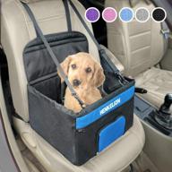 🐾 henkelion small dog car seat - booster seat for car front seat, pet booster car seat for small to medium dogs (within 30 lbs) - reinforced harness with seat belt for dog car safety logo