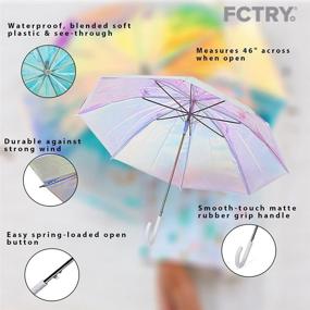 img 3 attached to 🌂 Hipsterkid White Holographic Umbrella: Stylish and Trendy White Umbrellas