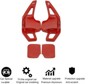 img 1 attached to 🚗 Повысьте качество вождения вашего BMW с помощью расширителя рычагов паделей Bonbo CNC из алюминиевого сплава (красный) для различных моделей, включая 2, 3, 4, X1, X2, X3, X4, X5, X6, F22, F23, F30, F31, F33, F34, F36, F32, F15 , F16, F25, F26, F48, F39.