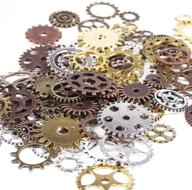 🔧 bihrtc 100g diy assorted color antique metal steampunk gears charms pendant clock watch wheel gear for crafting & jewelry making accessory logo