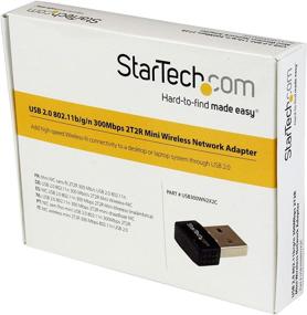 img 1 attached to 🖥️ StarTech.com USB 2.0 300 Mbps Mini Wireless-N Network Adapter - High-Speed WiFi Adapter - N300 Wireless NIC (USB300WN2X2C), Black