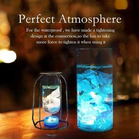 img 2 attached to Homemory 10pcs Submersible LED Lights with Remote Control - Waterproof EFX Lights for Vases, Showers - Battery Operated Color Changing Underwater Lights for Easter, Halloween