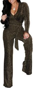 img 3 attached to 💃 Shimmer in Style: FairBeauty Women's Sparkly Jumpsuits for Clubwear and Fashionable Women's Clothing