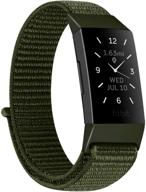 unnite ремешки для часов из нейлона совместимы с fitbit charge 4 / fitbit charge 3 / charge 3 se / charge 4 special edition логотип