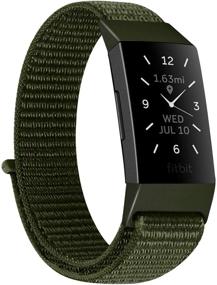 img 4 attached to Unnite ремешки для часов из нейлона совместимы с Fitbit Charge 4 / Fitbit Charge 3 / Charge 3 SE / Charge 4 Special Edition