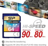 sp silicon power 64gb sdxc uhs-i memory card: elite series, high-performance storage solution logo