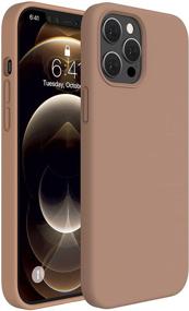 img 4 attached to 🍫 Miracase iPhone 12 Pro Max Case - 6.7 inch 2020 Release, Liquid Silicone Gel Full Body Protection, Shockproof Chocolate Case