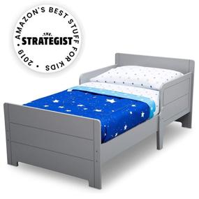 img 2 attached to 🛏️ Delta Children MySize Grey Toddler Bed