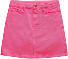 img 4 attached to 👧 Vibrant Colored Denim Skirt for Stylish Girls - Ages 4 & Up: KIDPIK