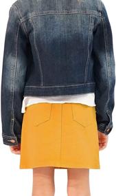 img 1 attached to 👧 Vibrant Colored Denim Skirt for Stylish Girls - Ages 4 & Up: KIDPIK