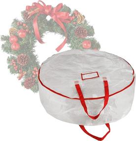 img 3 attached to 🎄 Elf Stor 83-DT5013 Deluxe White Christmas Storage Bag for 30-Inch Wreaths (30x10), (L) 30x30x10