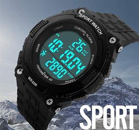 img 3 attached to 🏃 Stay Active with Gosasa Sports Waterproof Digital Fitness Watch Pedometer - The Ultimate Multifunction Men's Wristwatch