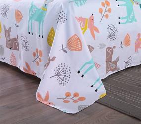 img 3 attached to Hypoallergenic 100% Cotton Deer Twin Sheets for Kids - Ideal for Girls, Boys, and Teens