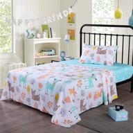 hypoallergenic 100% cotton deer twin sheets for kids - ideal for girls, boys, and teens logo