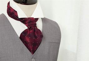 img 1 attached to 👔 SenseSet Plaid Jacquard Woven Cravat - Men's Accessories, Ties & Matching Cummerbunds with Pocket Squares