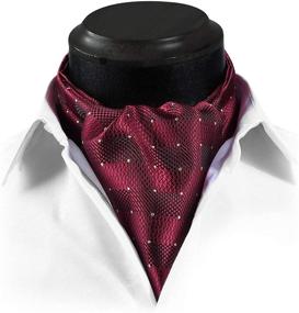 img 3 attached to 👔 SenseSet Plaid Jacquard Woven Cravat - Men's Accessories, Ties & Matching Cummerbunds with Pocket Squares