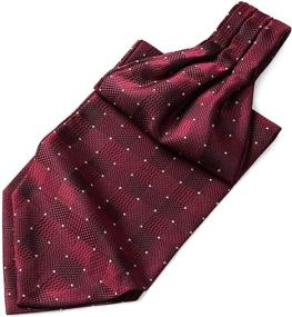 img 4 attached to 👔 SenseSet Plaid Jacquard Woven Cravat - Men's Accessories, Ties & Matching Cummerbunds with Pocket Squares