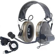 🎧 z-tac official store: z-tactical comta ii tactical headset (z041-fg) with u94 ptt kenwood push to talk (z113-ken) - noise reduction headphone walkie talkie dual ptt for military radio logo