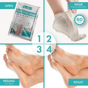 img 3 attached to 👣 Revive & Rejuvenate: Foot Peel Mask for Baby Soft Feet - Exfoliating Dry & Cracked Feet, Gentle Treatment Pedicure