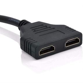 img 2 attached to 🔌 HDMI-кабель сплиттер - адаптер HDMI 1 в 2 для двух телевизоров, мужской к двум женским HDMI, поддерживает одновременное отображение на двух телевизорах - разделитель сигнала для улучшенного просмотра.