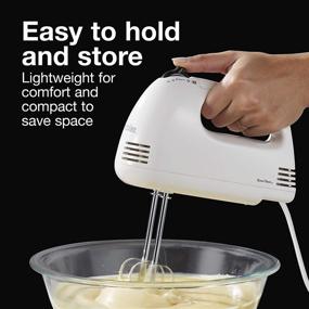 img 1 attached to 🔌 Proctor Silex 5-Speed Electric Hand Mixer with Bowl Rest - Compact and Lightweight for Effortless Mixing, White (62515PS)