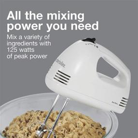 img 2 attached to 🔌 Proctor Silex 5-Speed Electric Hand Mixer with Bowl Rest - Compact and Lightweight for Effortless Mixing, White (62515PS)