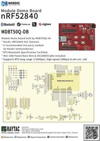 img 3 attached to Оценочная плата Nordic nRF52840 MDBT50Q-DB-40 Dev Kit с Bluetooth Zigbee Thread ANT+ BT5.2 BT5 FCC IC CE Telec KC RCM SRRC Demo Board: Комплексное решение