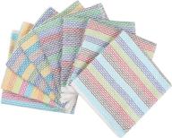 lifaith kitchen dish cloths: soft, absorbent 100% cotton tea towels for everyday 🧽 use - set of 8 multi-colored, machine washable 13 x 13 inch kitchen dishcloths logo