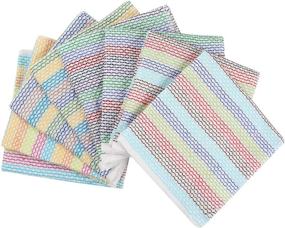 img 4 attached to Lifaith Kitchen Dish Cloths: Soft, Absorbent 100% Cotton Tea Towels for Everyday 🧽 Use - Set of 8 Multi-Colored, Machine Washable 13 x 13 Inch Kitchen Dishcloths