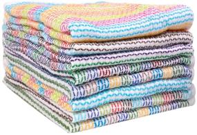 img 3 attached to Lifaith Kitchen Dish Cloths: Soft, Absorbent 100% Cotton Tea Towels for Everyday 🧽 Use - Set of 8 Multi-Colored, Machine Washable 13 x 13 Inch Kitchen Dishcloths