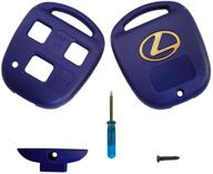 new 3 buttons remote key fob case shell replacement for lexus gs300 gs400 gs430 gx470 is300 ls400 ls430 lx470 rx300 rx330 rx350 rx400h rx450h sc430 (blue) logo