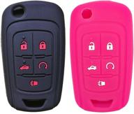 🔑 coolbestda 2pcs folding 5 buttons key fob remote cover keyless entry protector holder case chevy equinox camaro cruze malibu sonic volt park logo