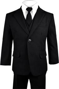 img 2 attached to Black Bianco Boys Solid Suit Boys' Clothing